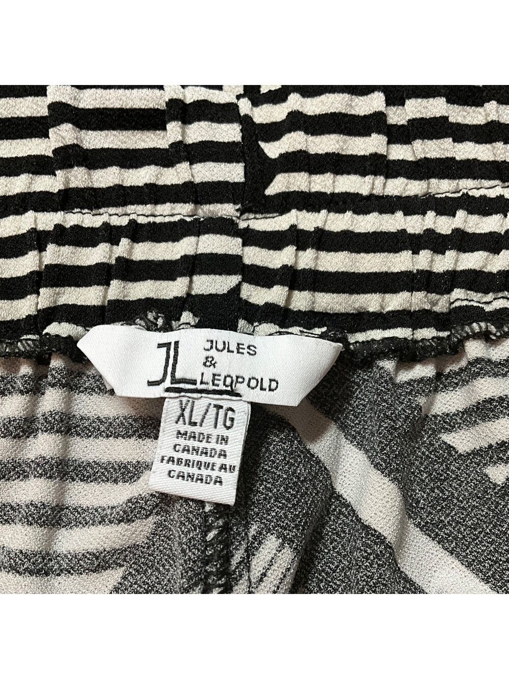 JULES & LEOPOLD Poly Spandex Slinky Wide Leg Geometric Print Pull On Pants XL - Picture 5 of 11